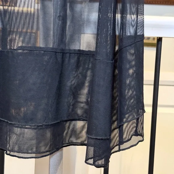 Sympli Black Mesh Overlay Tank Tunic Dress - White House Design - Picture 6 of 14